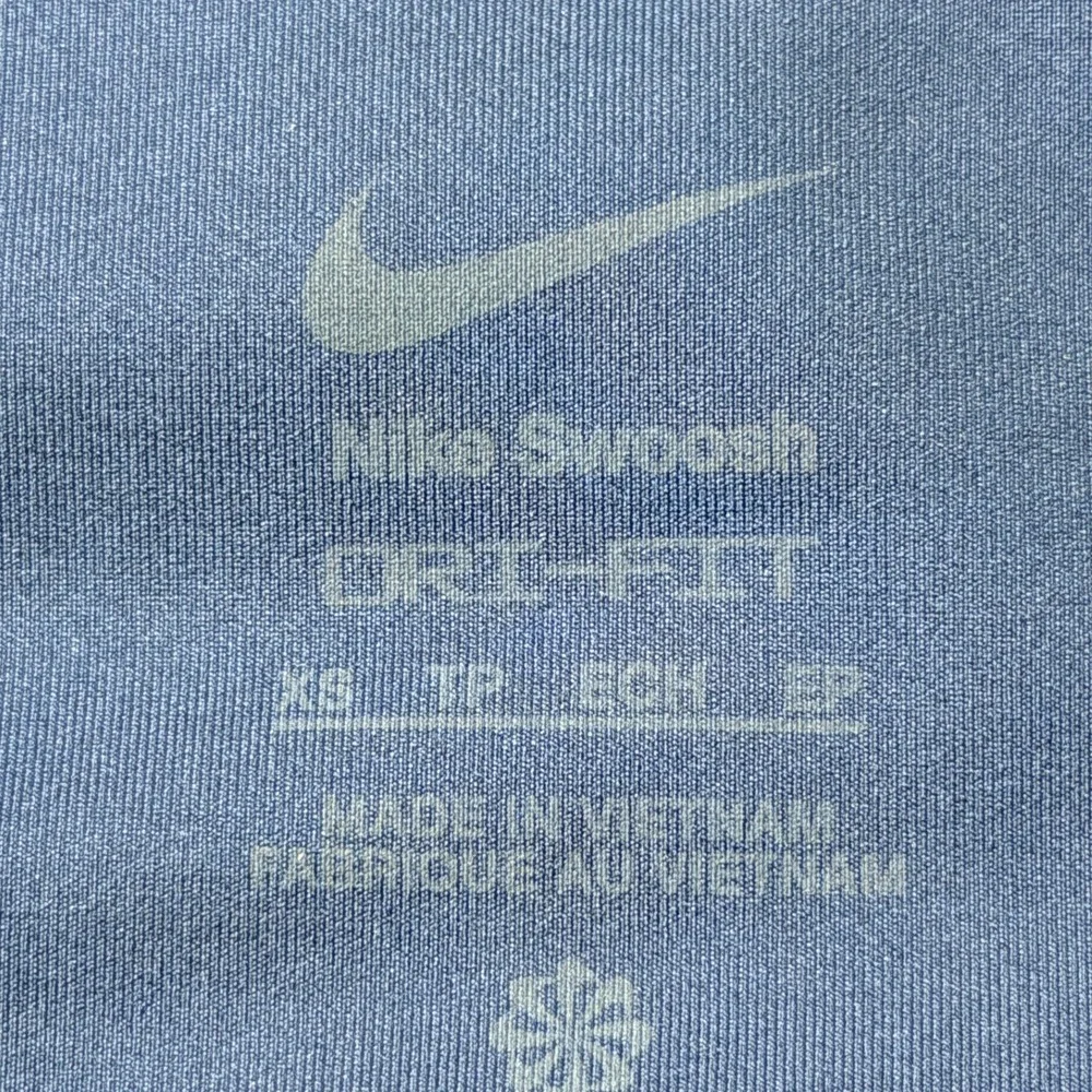 Nike Kids XS Blue Dri-FIT Swoosh Racerback Sports Bra‎ Abstract Stripe